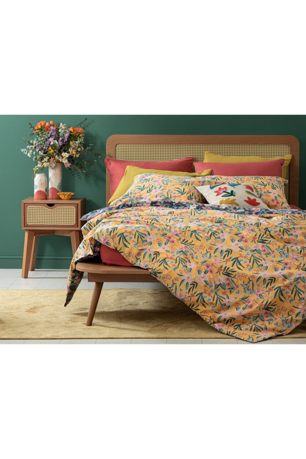 

Комплект пододеяльников двойной English Home Vivacity Bloom, желтый