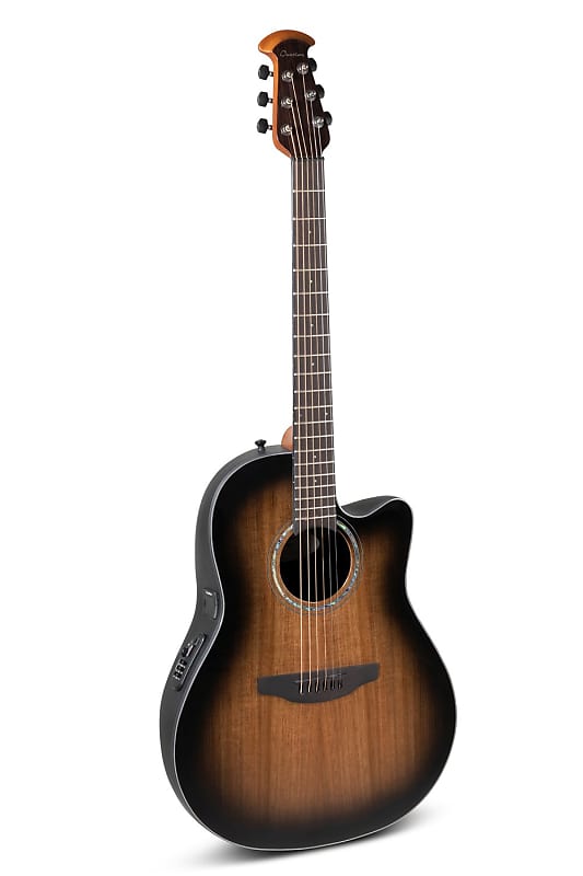 Акустическая гитара Ovation CS24P-ABLKW Celebrity Traditional Plus Blackwood Top Mid-depth Lyrachord Body Nato Neck 6-String Acoustic-Electric Guitar