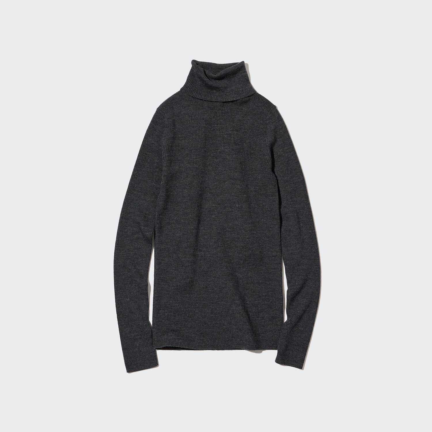 

Водолазка Uniqlo женская из шерсти мериноса, темно-серый