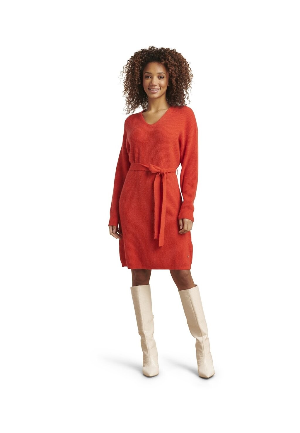 

Трикотажное платье SOFT V-NECK Smashed Lemon, цвет red