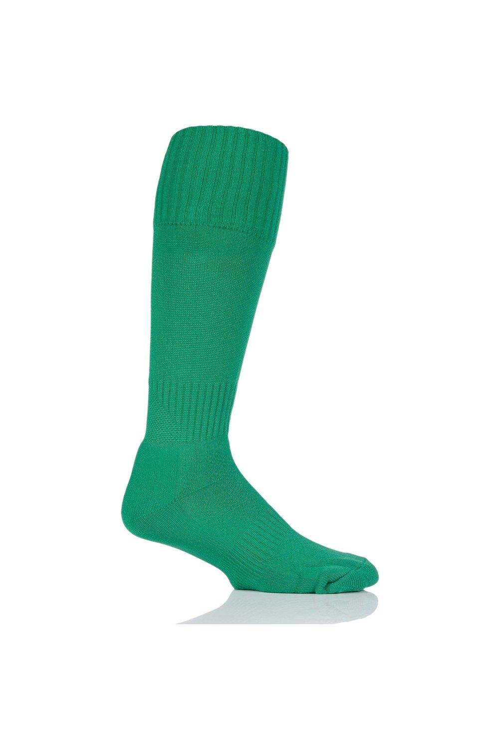 1 пара простых футбольных носков производства Великобритании. SOCKSHOP of London, зеленый
