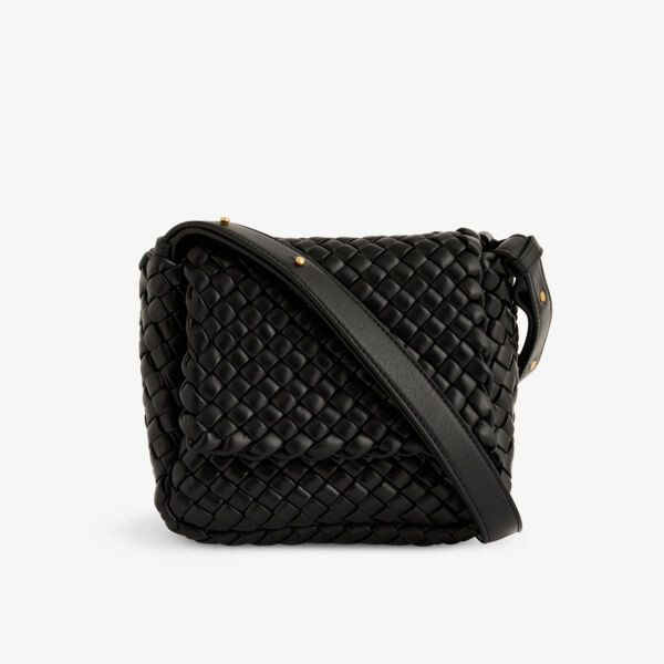 

Маленькая сумка на плечо из кожи Cobble с узором интреччато Bottega Veneta, черный