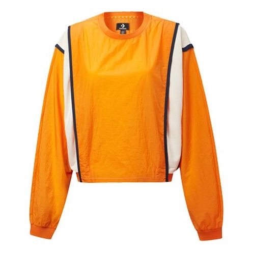 Толстовка Converse Capsule Series Contrast Color Stitching Round Neck Pullover Orange, оранжевый