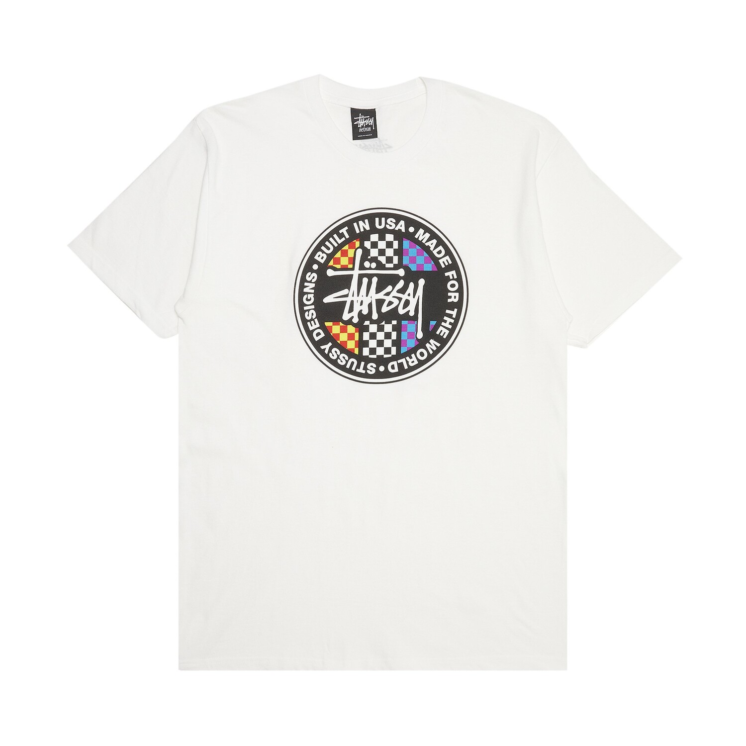 

Футболка Stussy, построенная в США, в горошек, белая, Белый