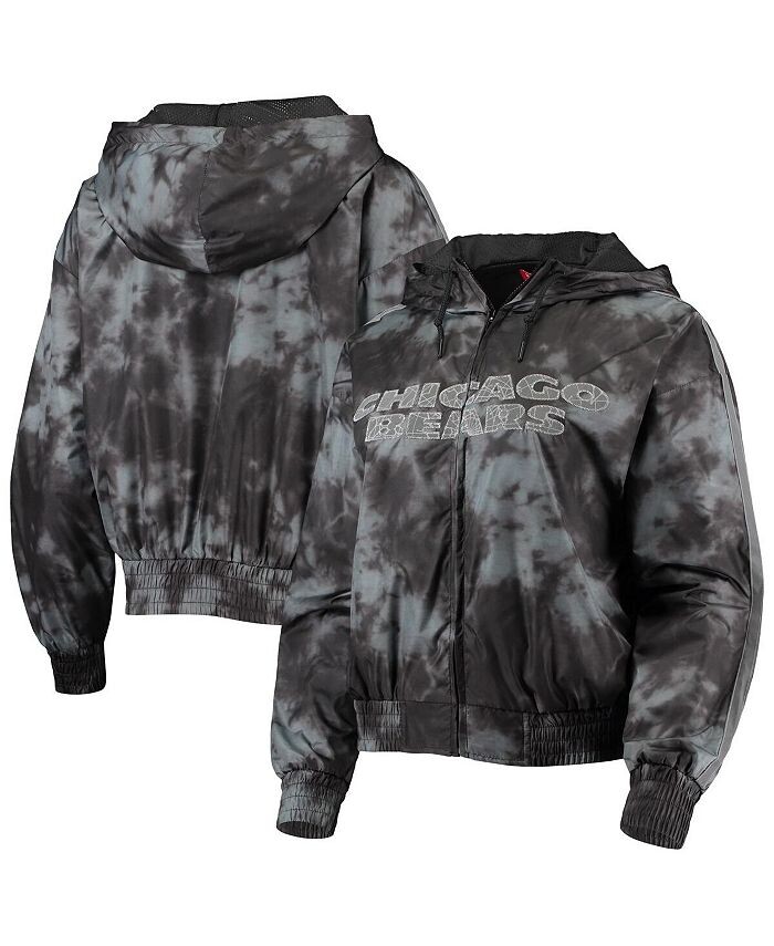 

Черная женская ветровка с капюшоном и молнией Chicago Bears Galaxy черного цвета Mitchell & Ness, черный
