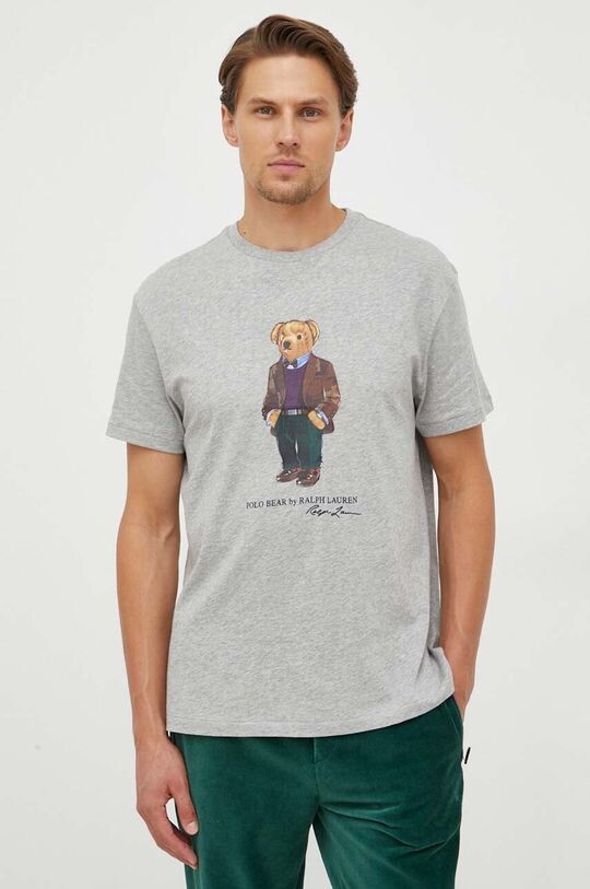 

Хлопковая футболка Polo Ralph Lauren, серый