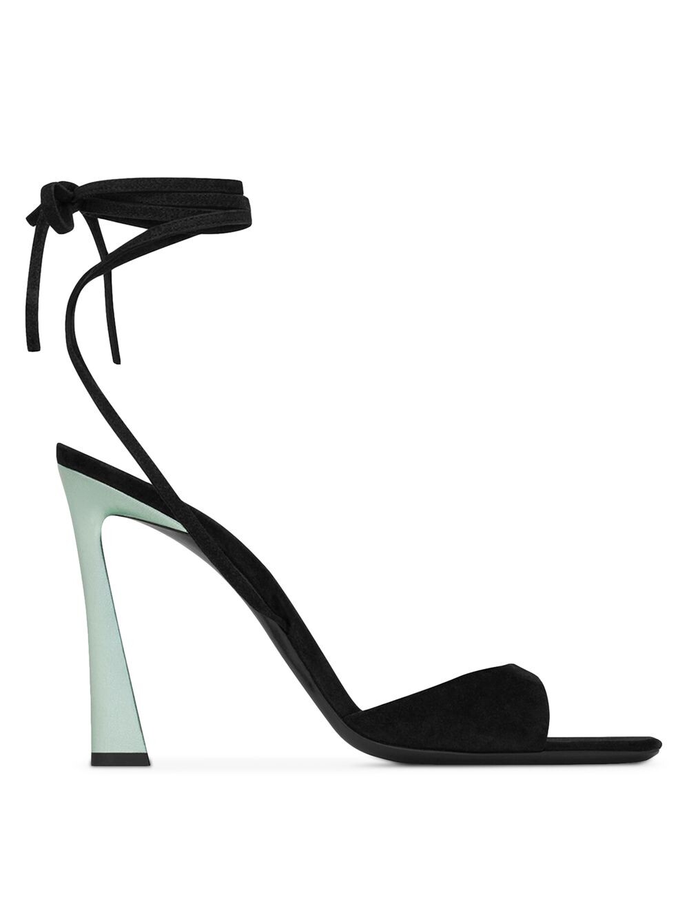 

Сандалии Paz из замши и металлизированной кожи Saint Laurent