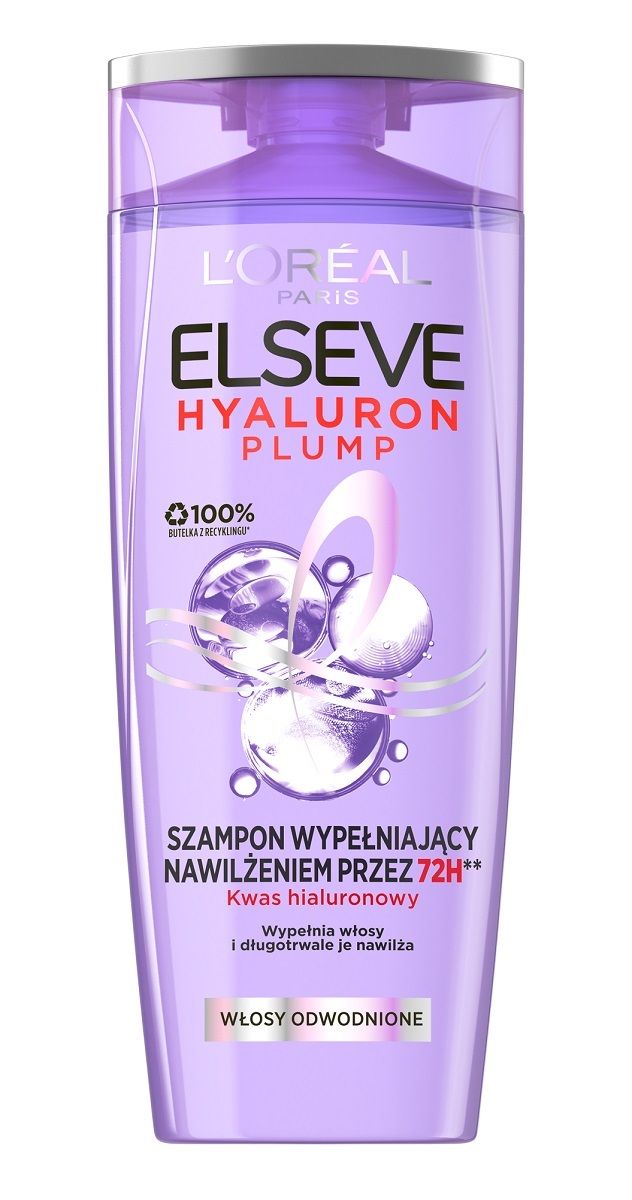 Elseve Hyaluron Plump шампунь, 400 ml l oreal paris elseve hyaluron plump увлажняющая и наполняющая сыворотка для обезвоженных волос 150мл