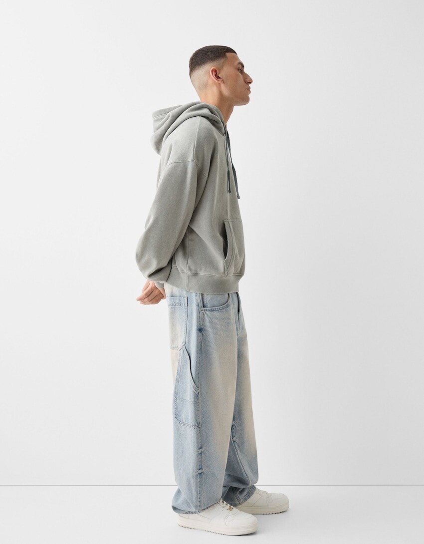 

Джинсы-баллоны carpenter Bershka, синий