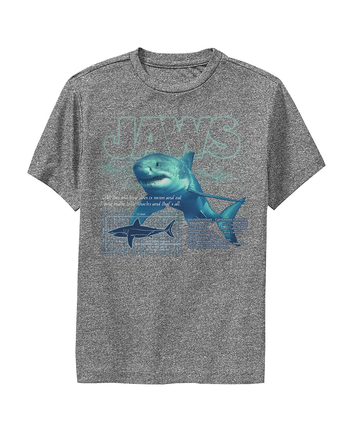 

Детская футболка Boy's Jaws Shark Blueprint NBC Universal