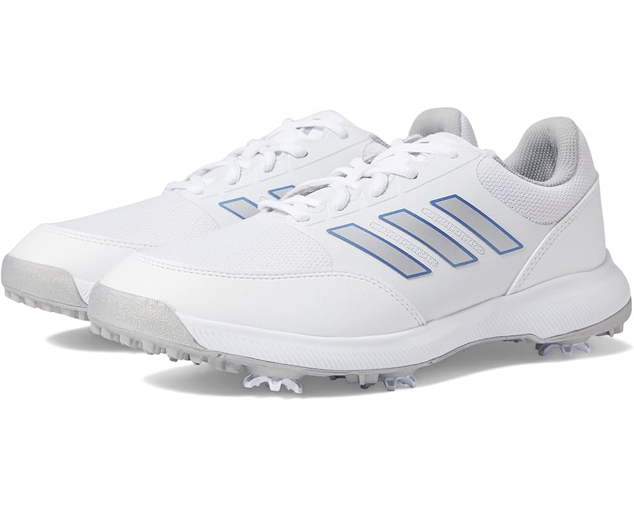 Кроссовки adidas Golf Tech Response 3.0 Golf Shoes, цвет Footwear White/Silver Metallic/Blue Fusion
