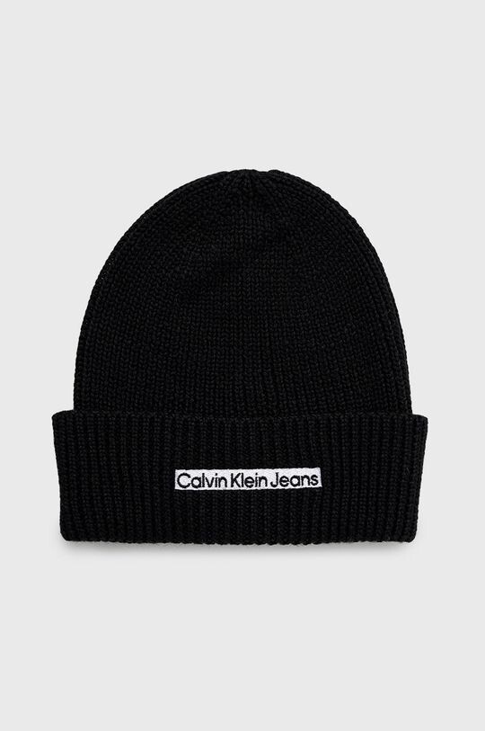 

Шерстяная шапка Calvin Klein Jeans, черный