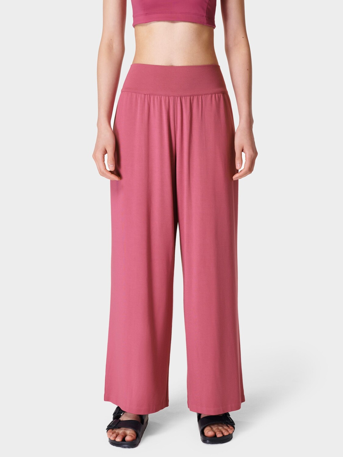 

Широкие брюки из модала Sweaty Betty, темно-розовый