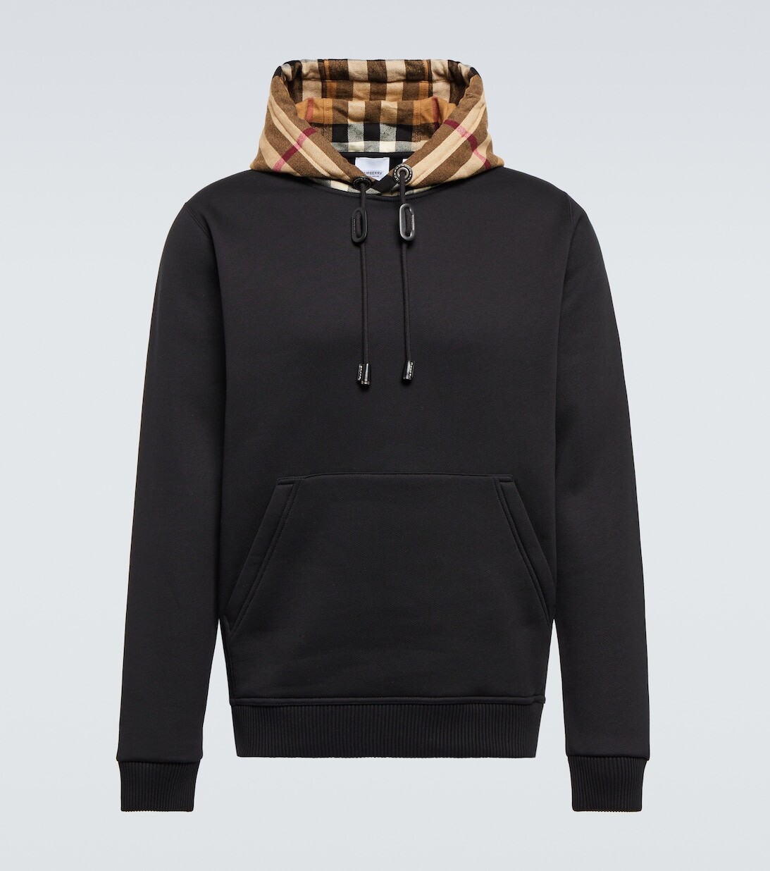 

Худи из смесового хлопка Burberry, черный