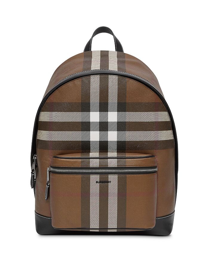 

Клетчатый и кожаный рюкзак Burberry