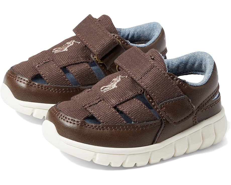 

Сандалии Polo Ralph Lauren Barnes Fisherman, цвет Brown Burnished/Canvas/Tan Pony Player