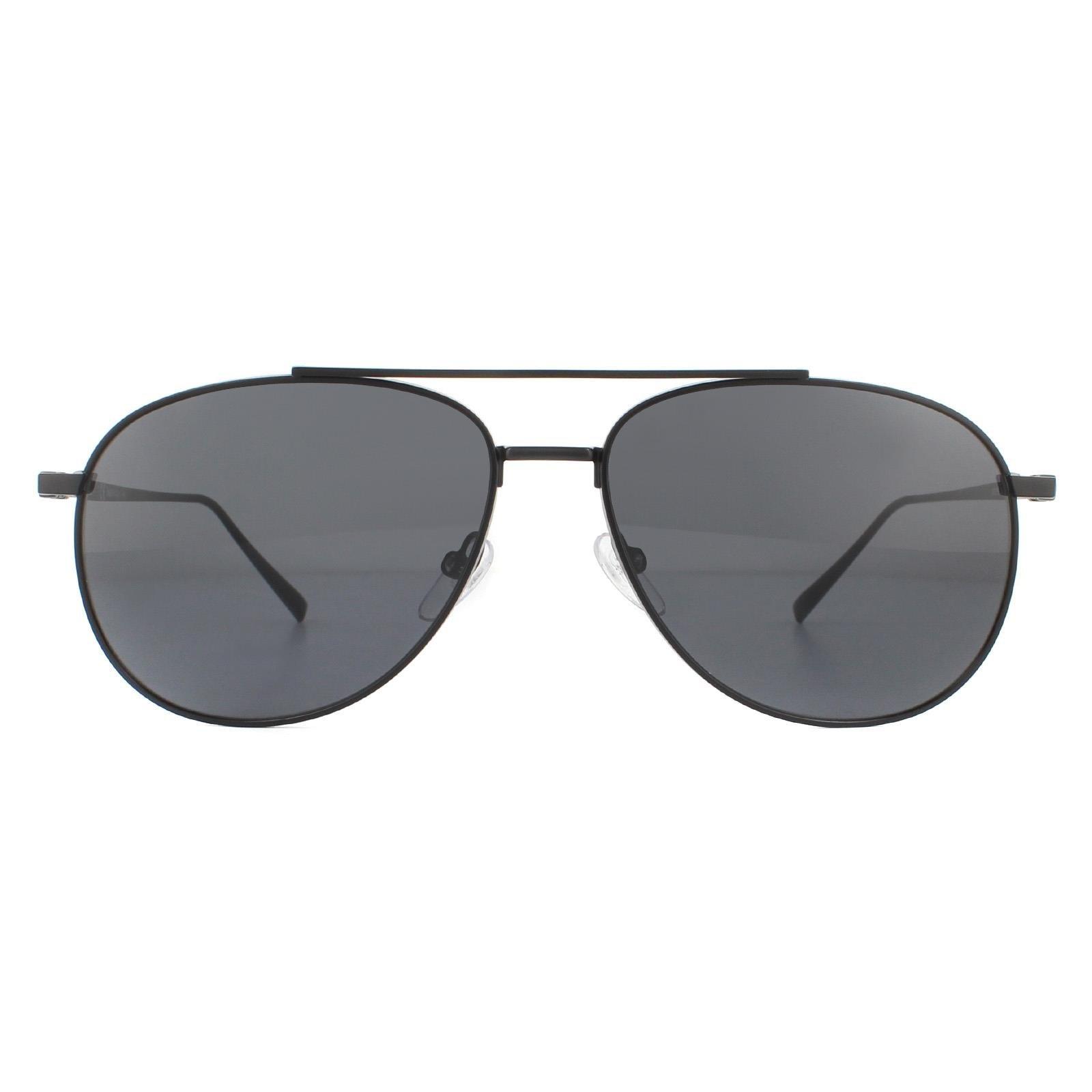 Матовые черные серые солнцезащитные очки-авиаторы Salvatore Ferragamo, черный