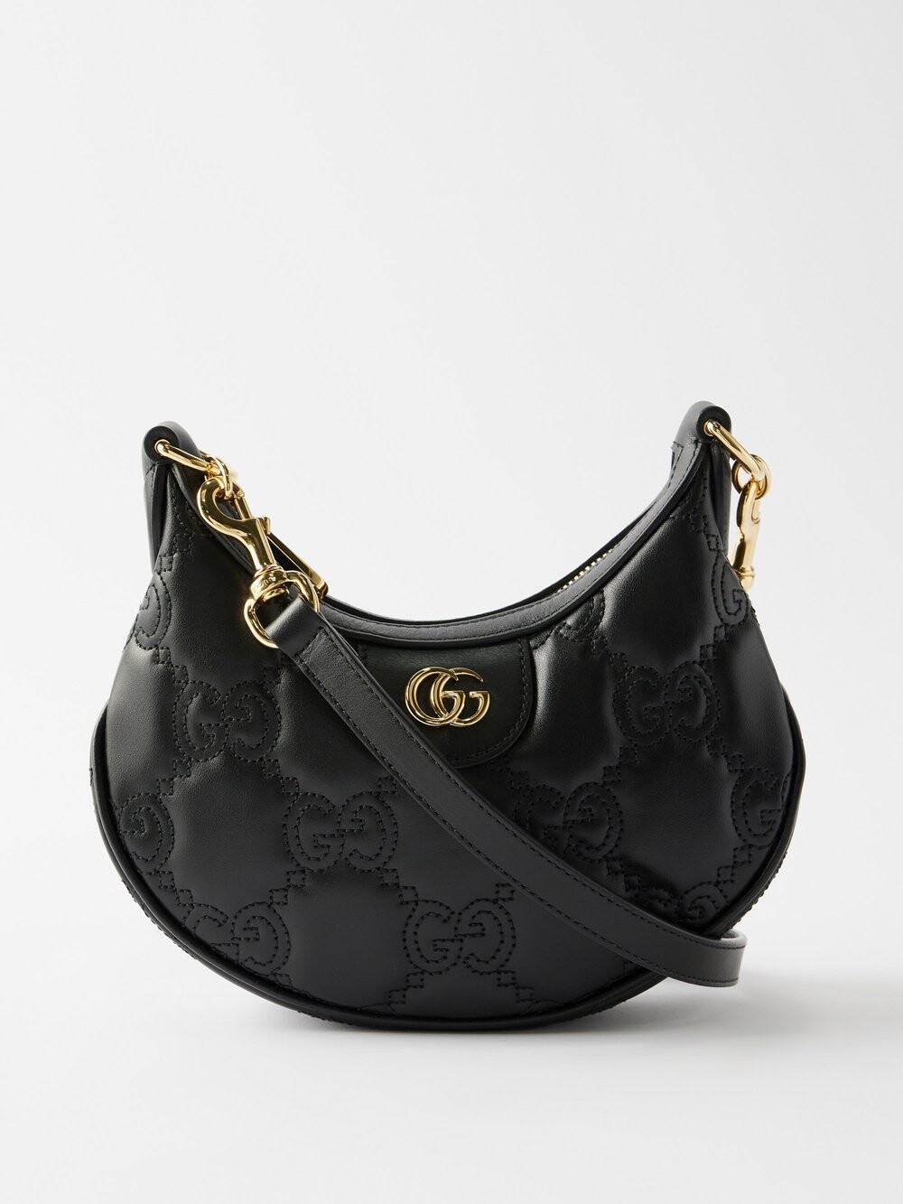 

Кожаная сумка на плечо gg-matelassé Gucci, черный