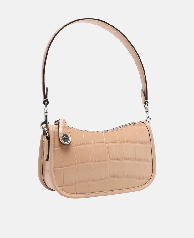 

Кожаная сумка через плечо Coach, абрикос