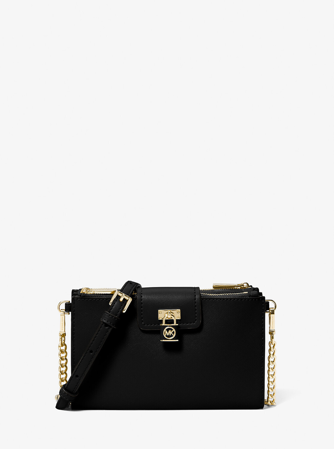 

Маленькая рубиновая сумка через плечо из сафьяновой кожи Michael Kors, черный