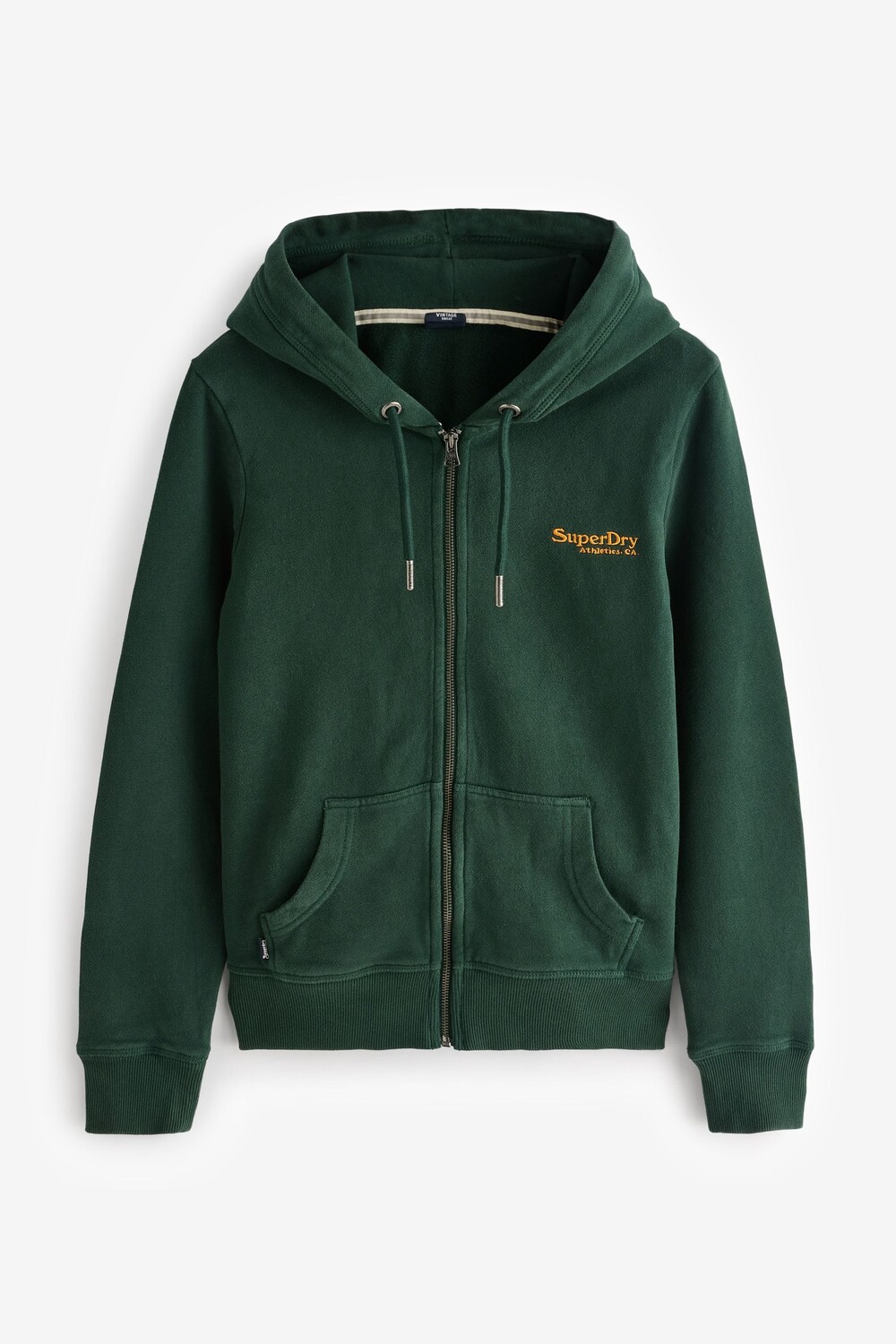 

Толстовка с капюшоном на молнии с логотипом Essential Superdry, зеленый