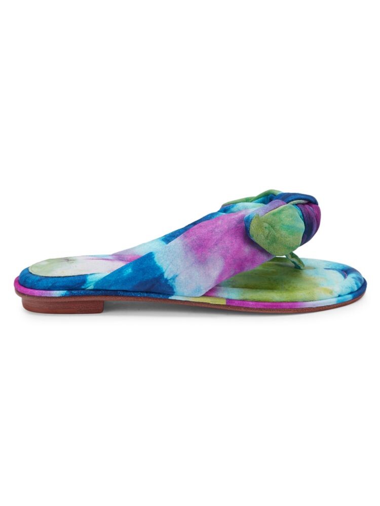 

Кожаные сандалии Clarita Tie Dye Alexandre Birman, цвет Blue Multicolor