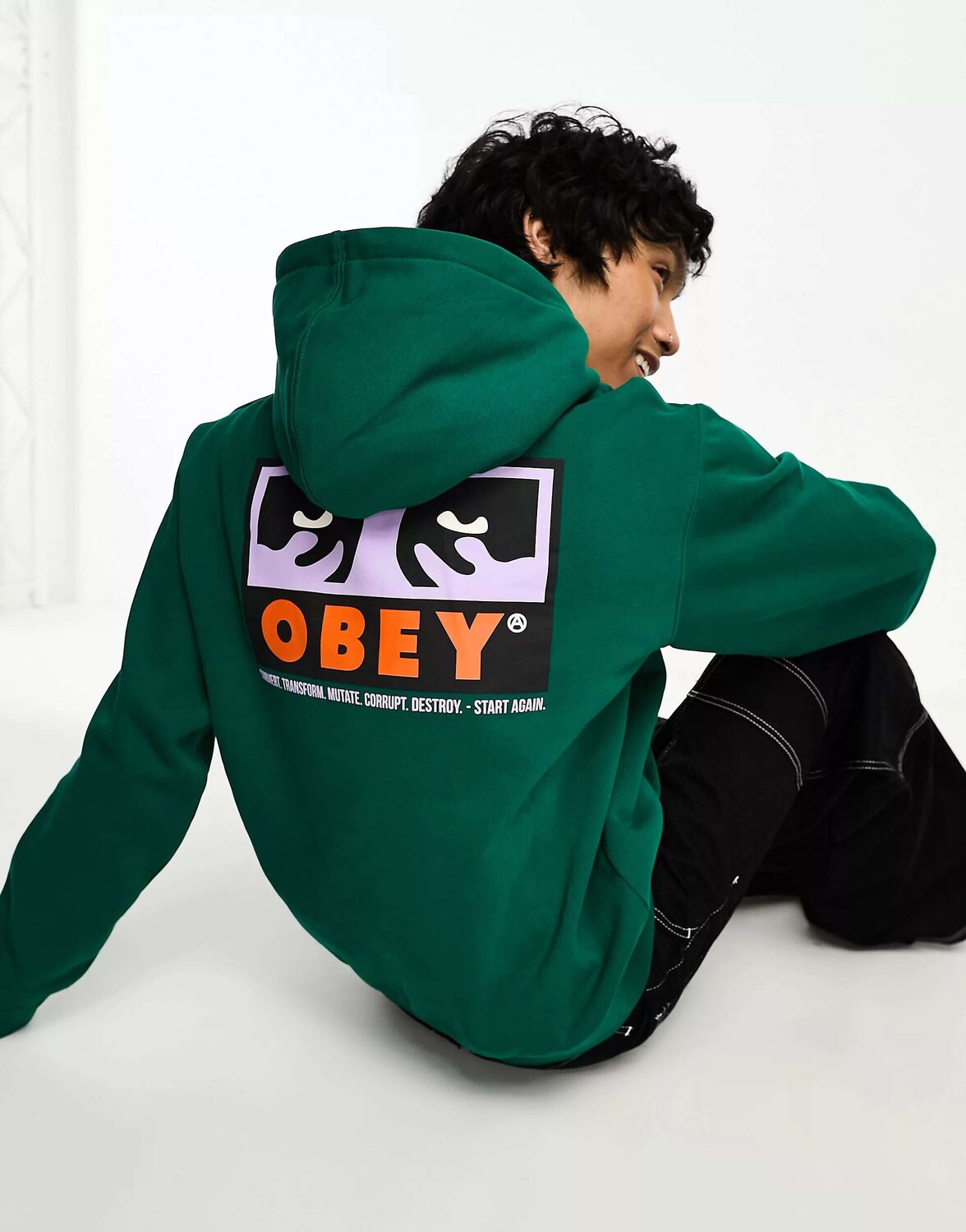 

Зеленая худи Obey Subvert, Зеленый