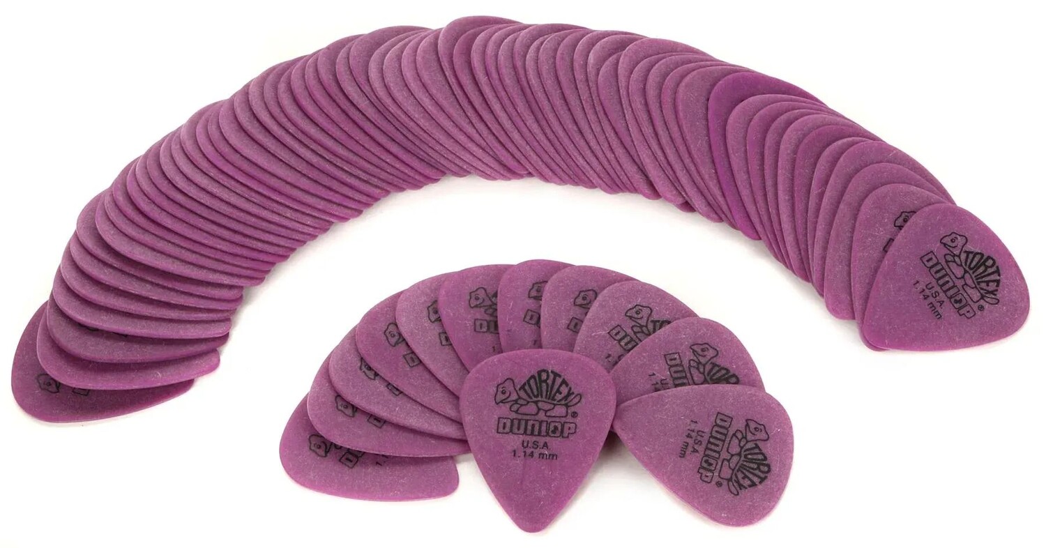 

Стандартные медиаторы Dunlop Tortex — 1,14 мм, фиолетовые (72 шт.)
