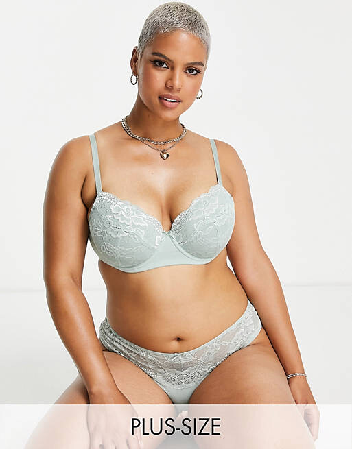 

Зелёный кружевной бюстгальтер с легкими подкладками Dorina Curve Lianne