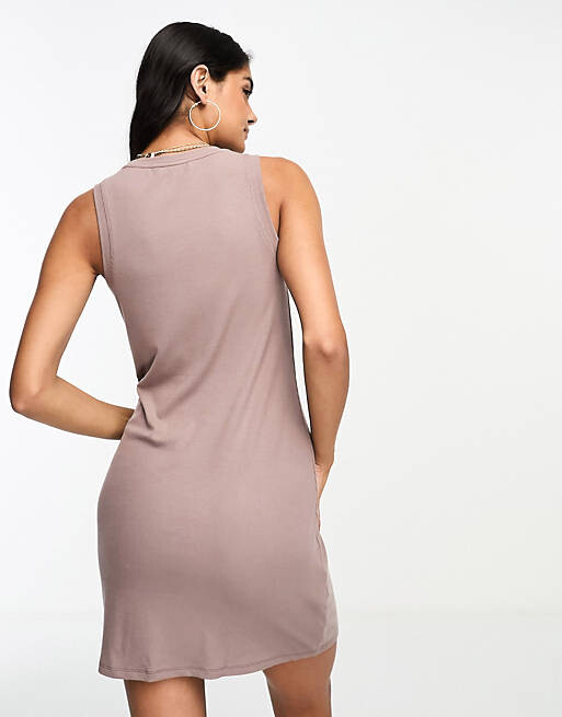 

Коричневое облегающее платье мини Mango Racer, Коричневый