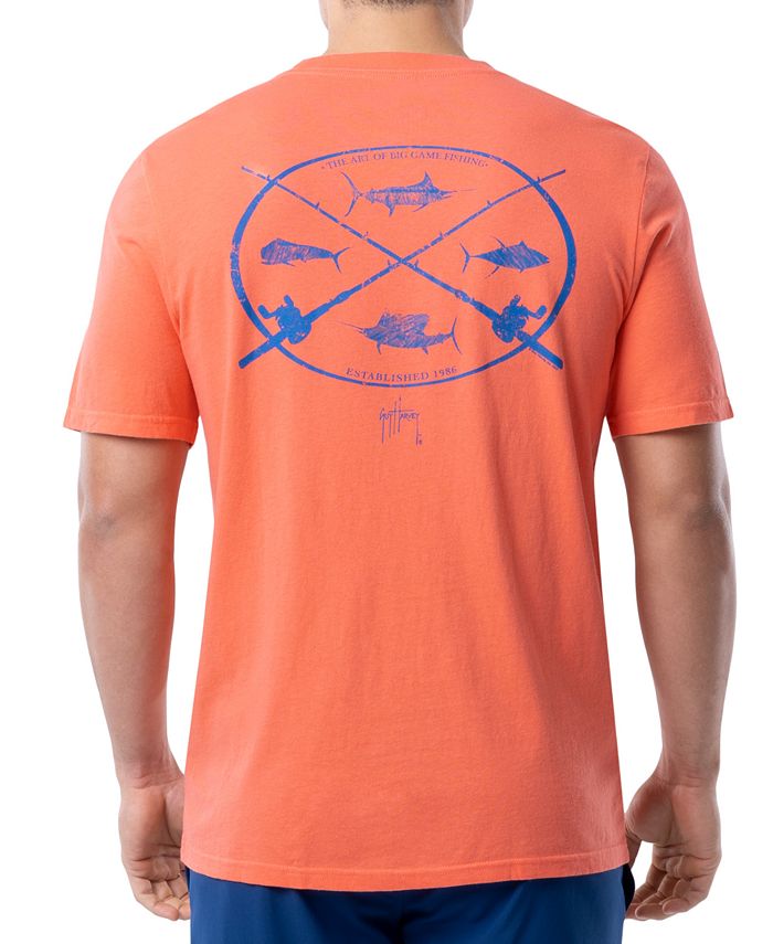 Мужская футболка с графическим логотипом Art Of Big Game Fishing Guy Harvey, оранжевый