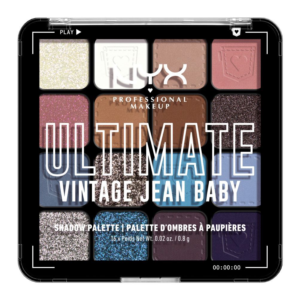 Тени для век Nyx Ultimate Shadow Palette Vintage Jean Baby, 1 шт