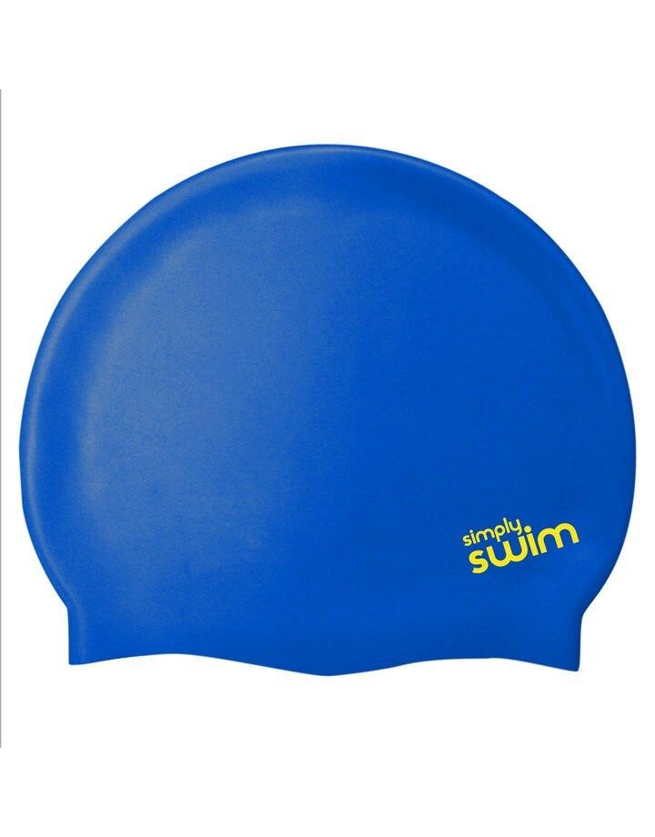 

Силиконовая шапочка для плавания - однотонные цвета Simply Swim, синий