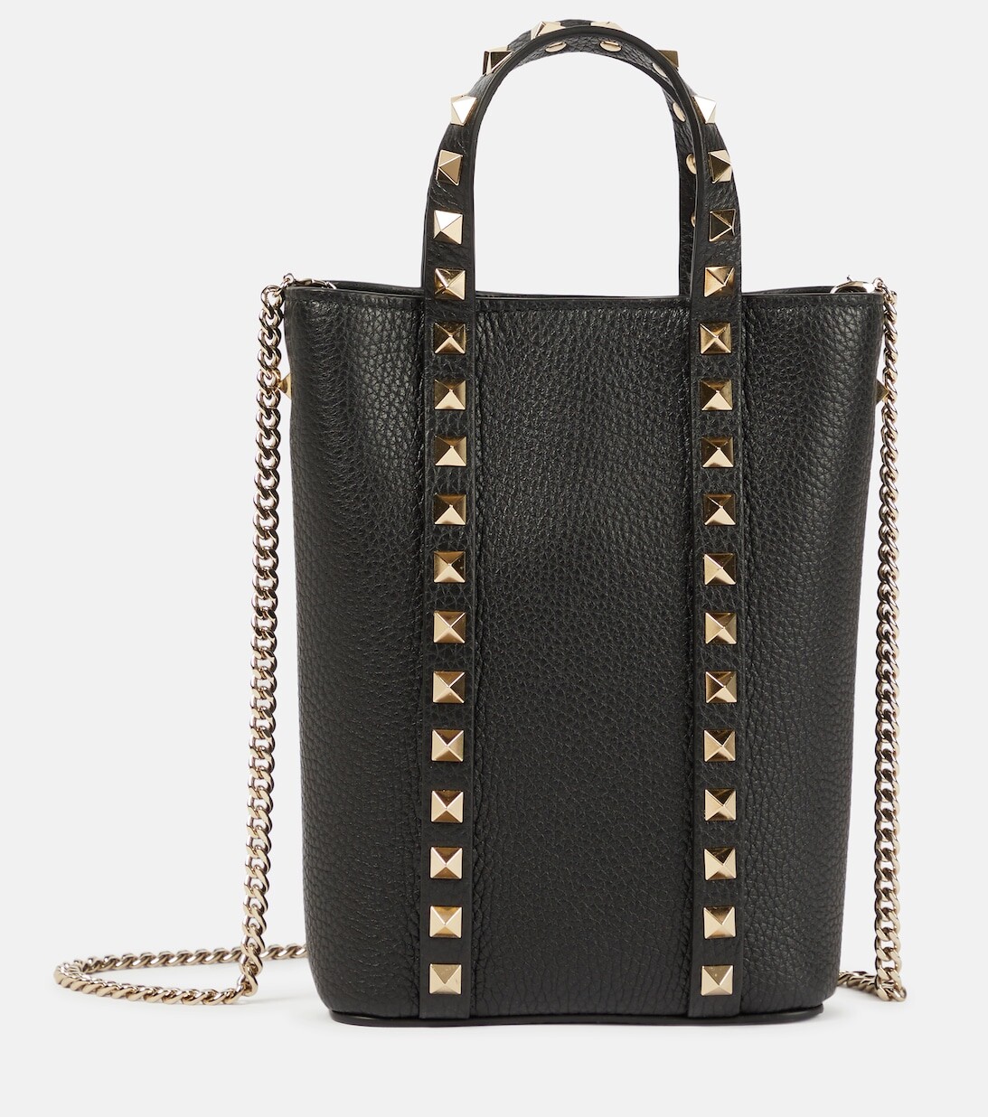 

Сумка-тоут Rockstud из кожи Valentino Garavani, черный