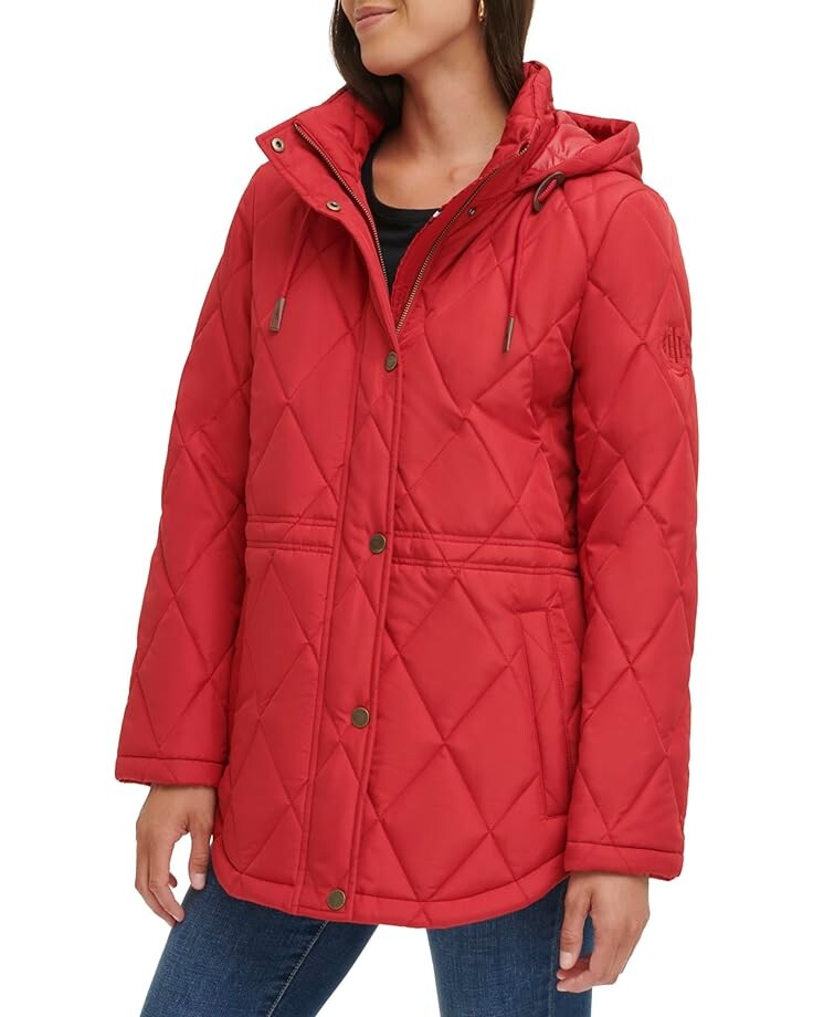 

Куртка Tommy Hilfiger Zip-Up Quilted Jacket, цвет Crimson