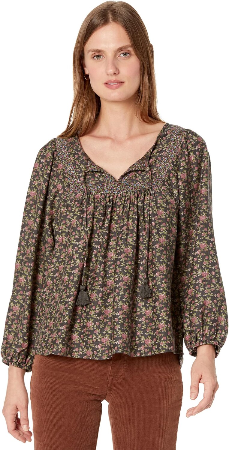 

Крестьянин с длинным рукавом и принтом Lucky Brand, цвет Black Multi