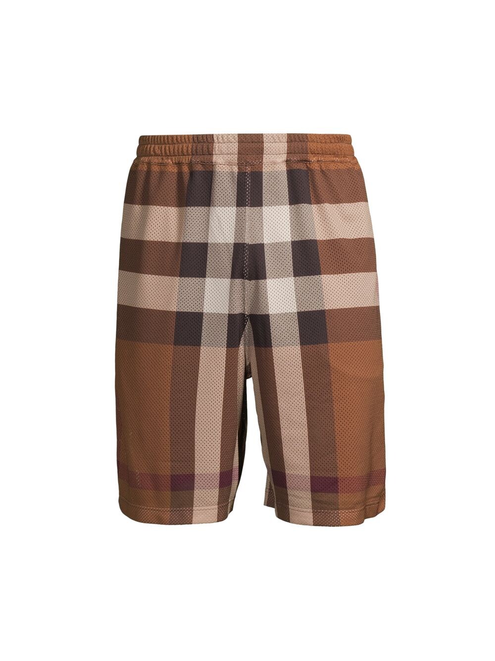

Клетчатые сетчатые шорты Burberry, коричневый