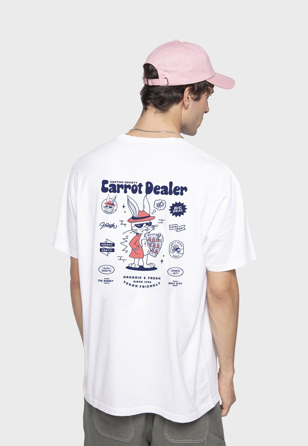 

Футболка с принтом UNISEX CARROT DEALER Kaotiko, белый