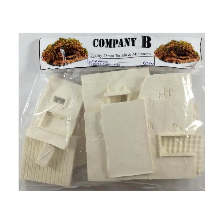

2-этажное здание Г-образной формы, Terrain - Resin (28mm) (Company B)