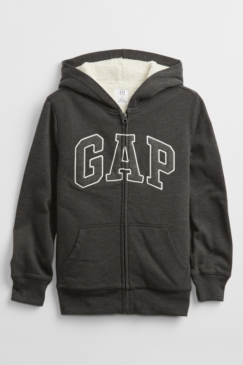 

Худи с подкладкой из искусственной овчины и логотипом Gap, серый