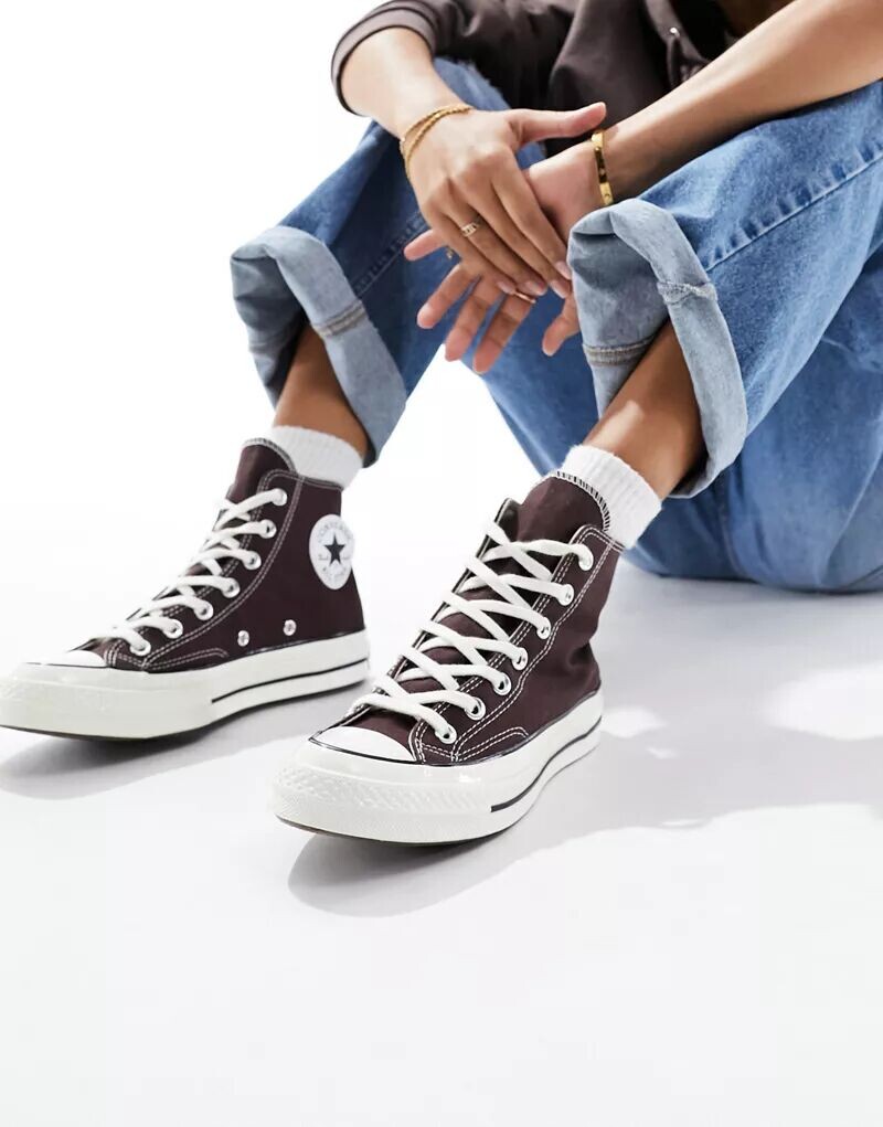 

Темно-коричневые кроссовки Converse Chuck 70 до щиколотки