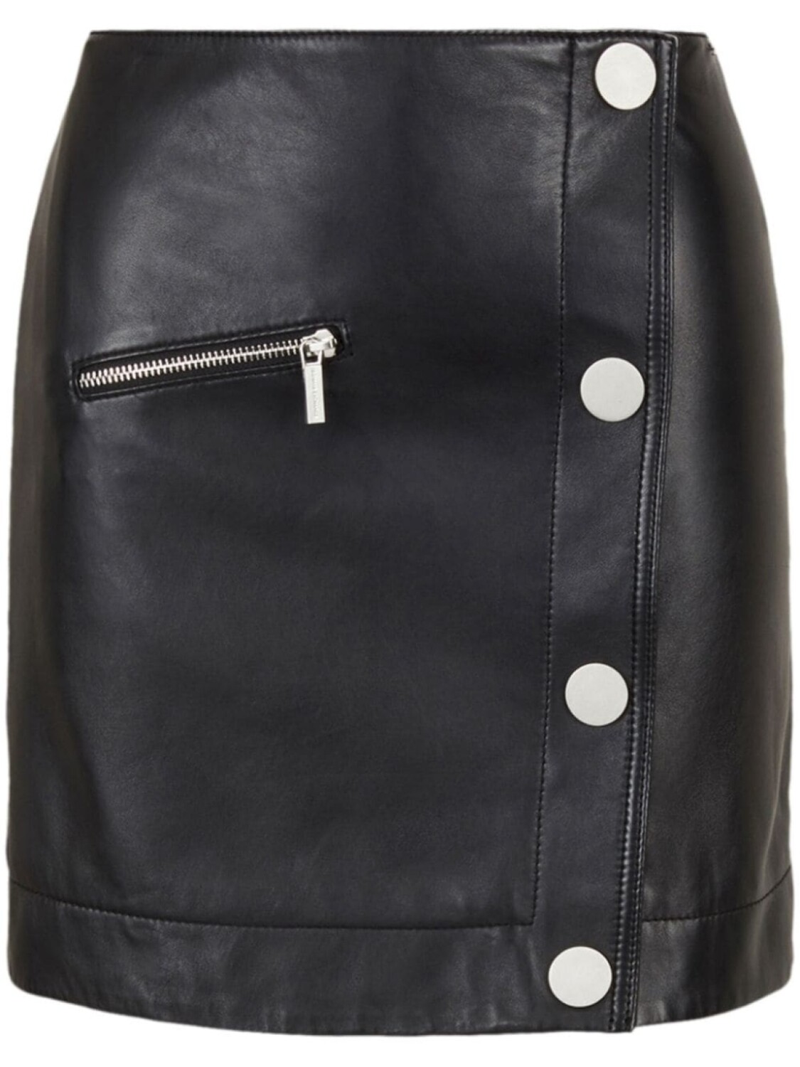 

Armani Exchange кожаная мини-юбка с завышенной талией, черный