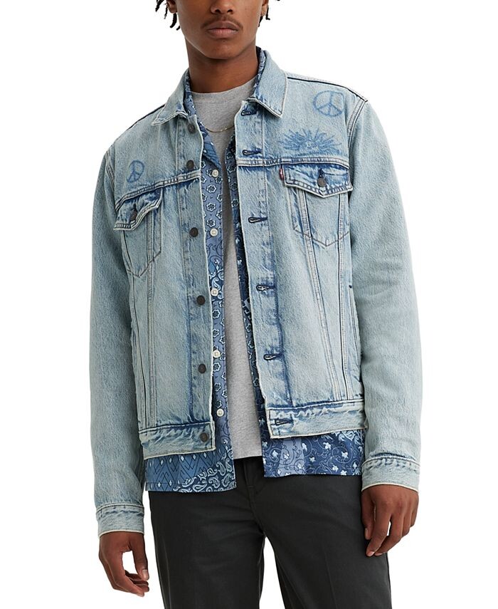 

Мужская джинсовая куртка классического кроя из неэластичного денима Levi's, синий