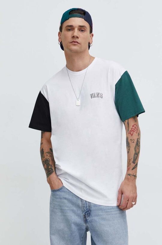 

Хлопковая футболка Vans, белый