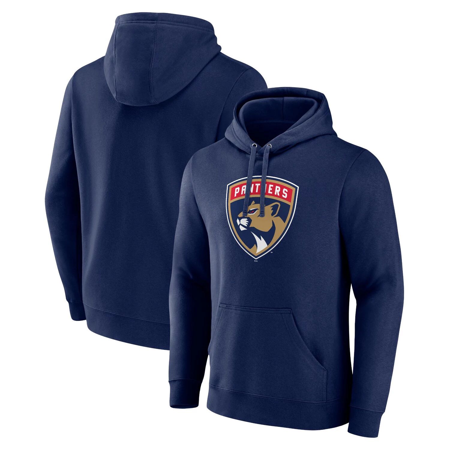 цена Мужской темно-синий пуловер с капюшоном и логотипом Fanatics Florida Panthers