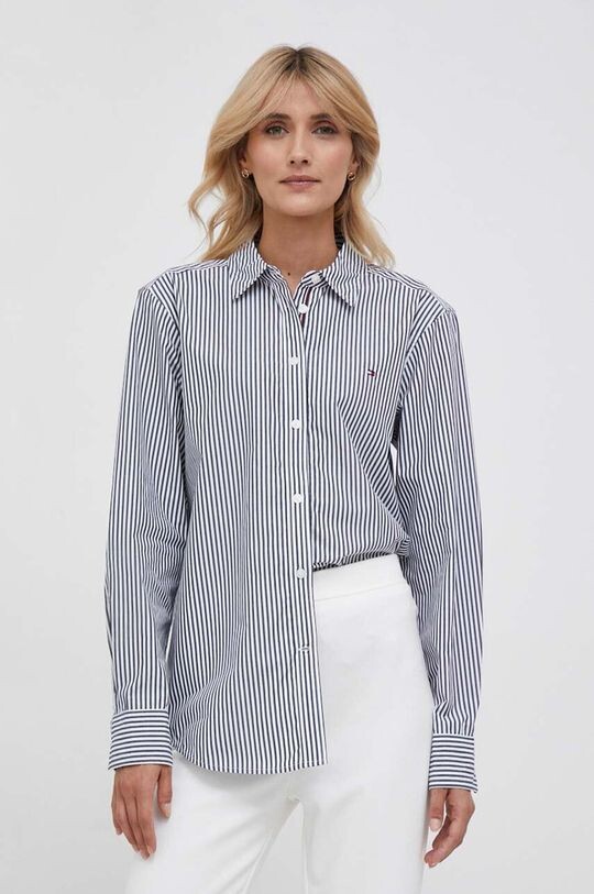 

Хлопковая рубашка Tommy Hilfiger, темно-синий
