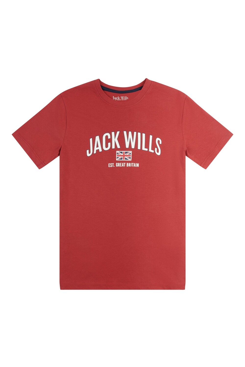 

Футболка с заниженными плечами и флагом Jack Wills, красный