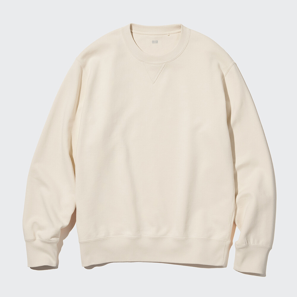 

Свитшот Uniqlo унисекс с длинными рукавами и круглым вырезом, светло-бежевый