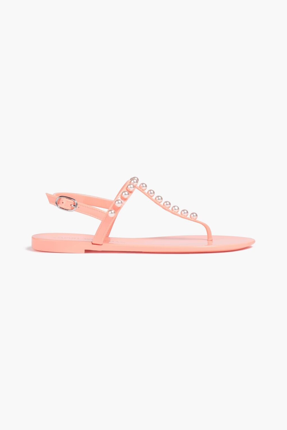

Украшенные босоножки из ПВХ с пяткой на пятке Stuart Weitzman, персик