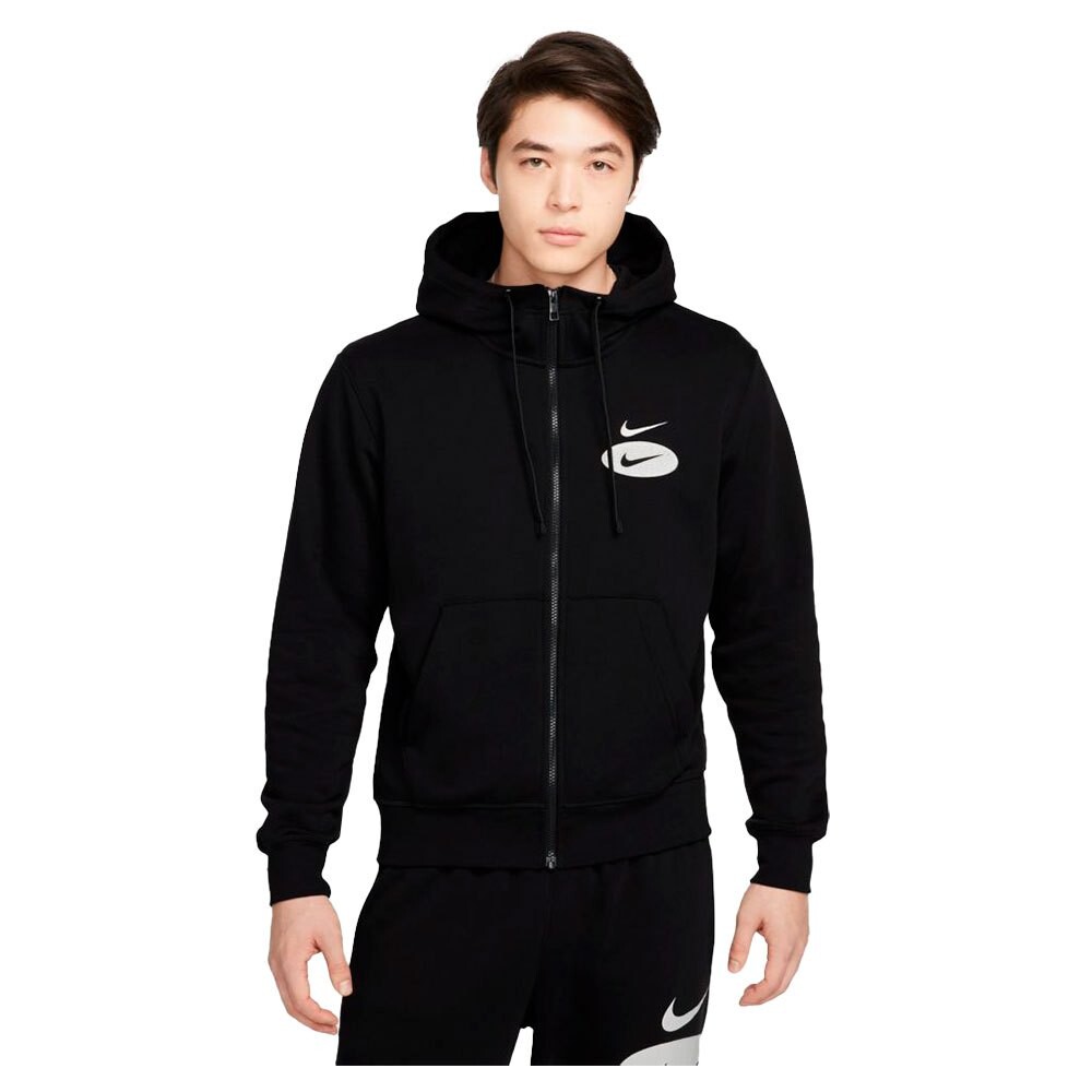 

Толстовка Nike Sportswear Swoosh League Brushed Back Fleece Full Zip, черный